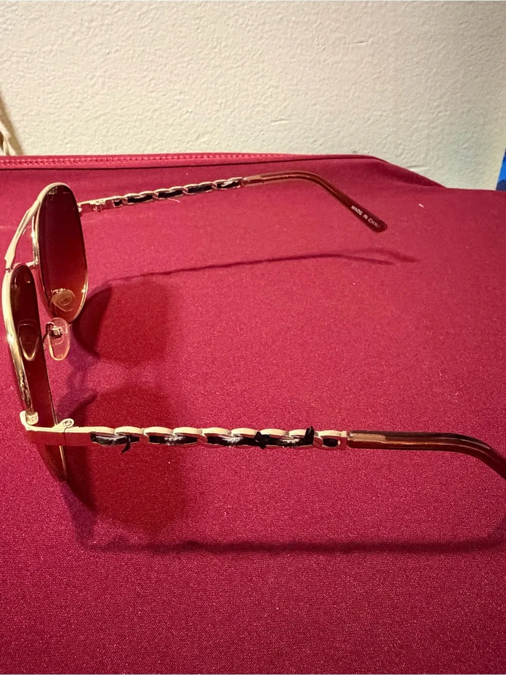 Ray-Ban Gold Frame Sunglasses with Brown Lenses
